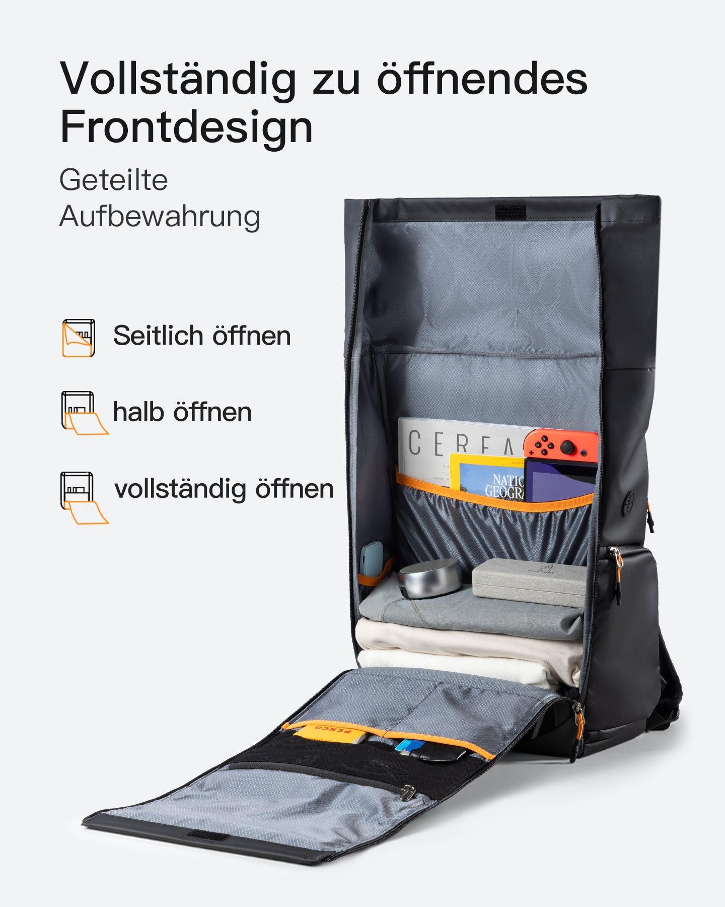 Inateck Notebook-Rucksack BP01009 black 22-26.8L, Ansicht 3