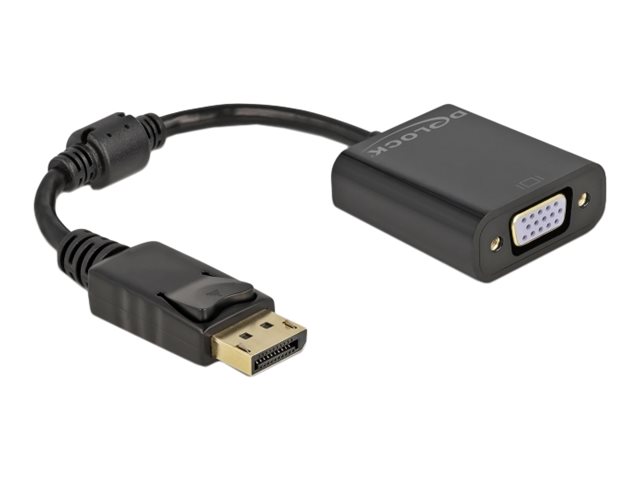 Delock Adapter DisplayPort 1.2 Stecker zu VGA Buchse Passiv schwarz
