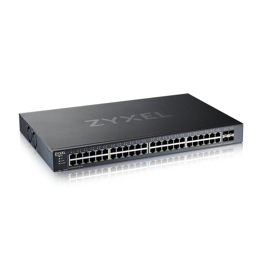 ZyXEL XGS1935-52 52 Port Smart Managed Switch48x Gigabit Copper and 4x 10G SFP+ hybrid, Ansicht 2