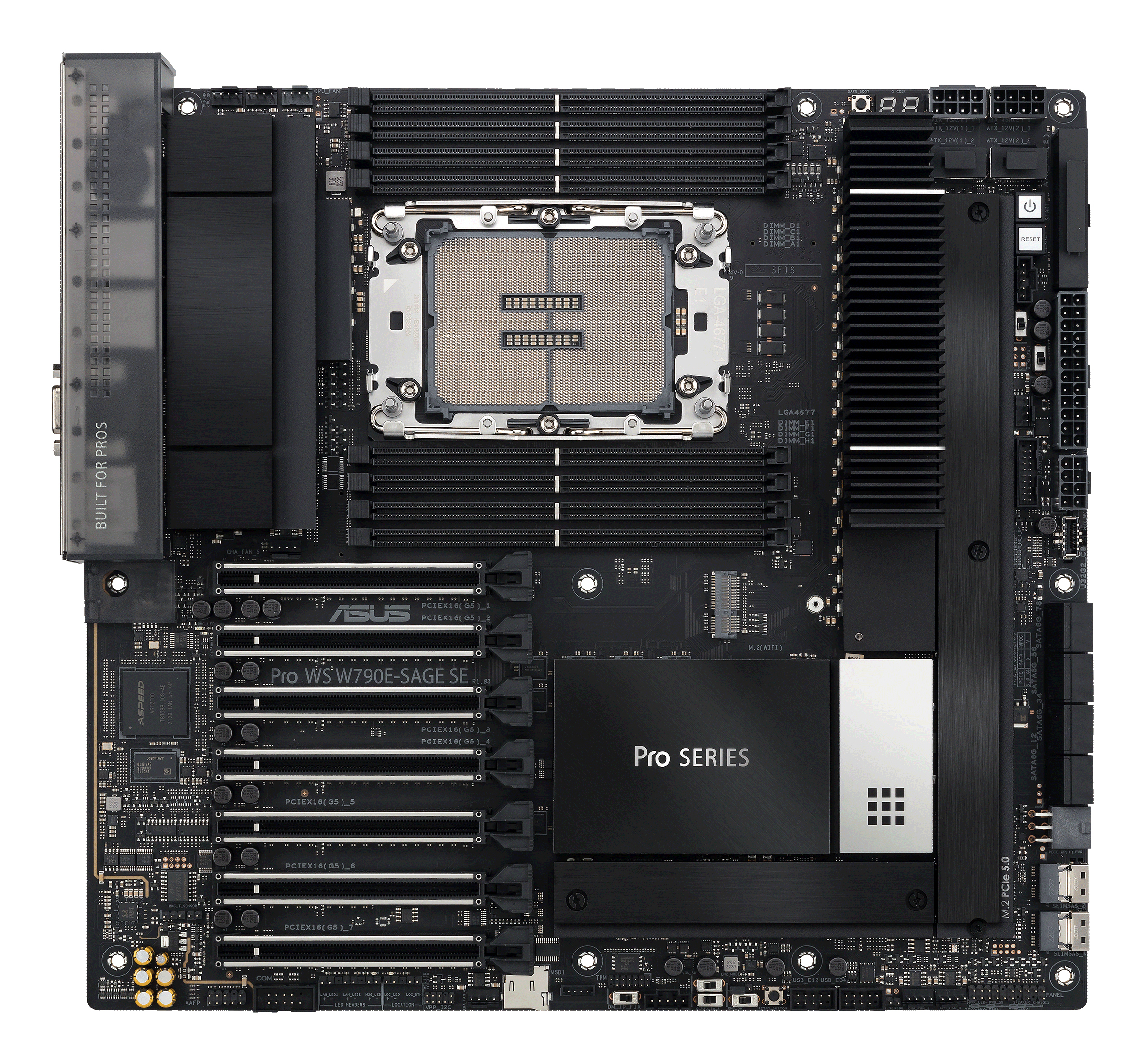 ASUS PRO WS W790E-SAGE SE LGA4677 ATX, Ansicht 3