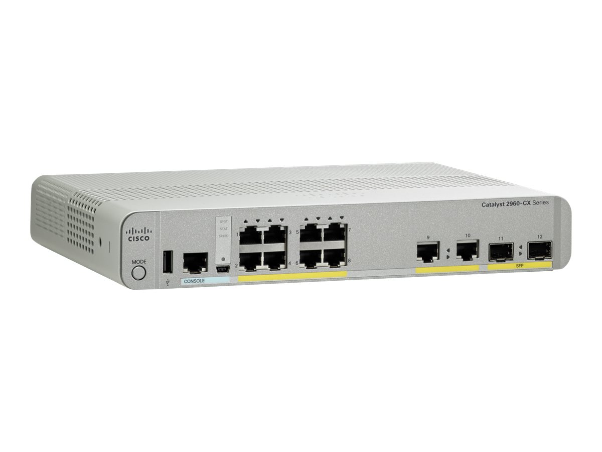 Cisco Catalyst 2960CX-8TC-L - Switch - managed - 8 x 101001000 + 2 x SFP + 2 x 101001000 (Uplink)