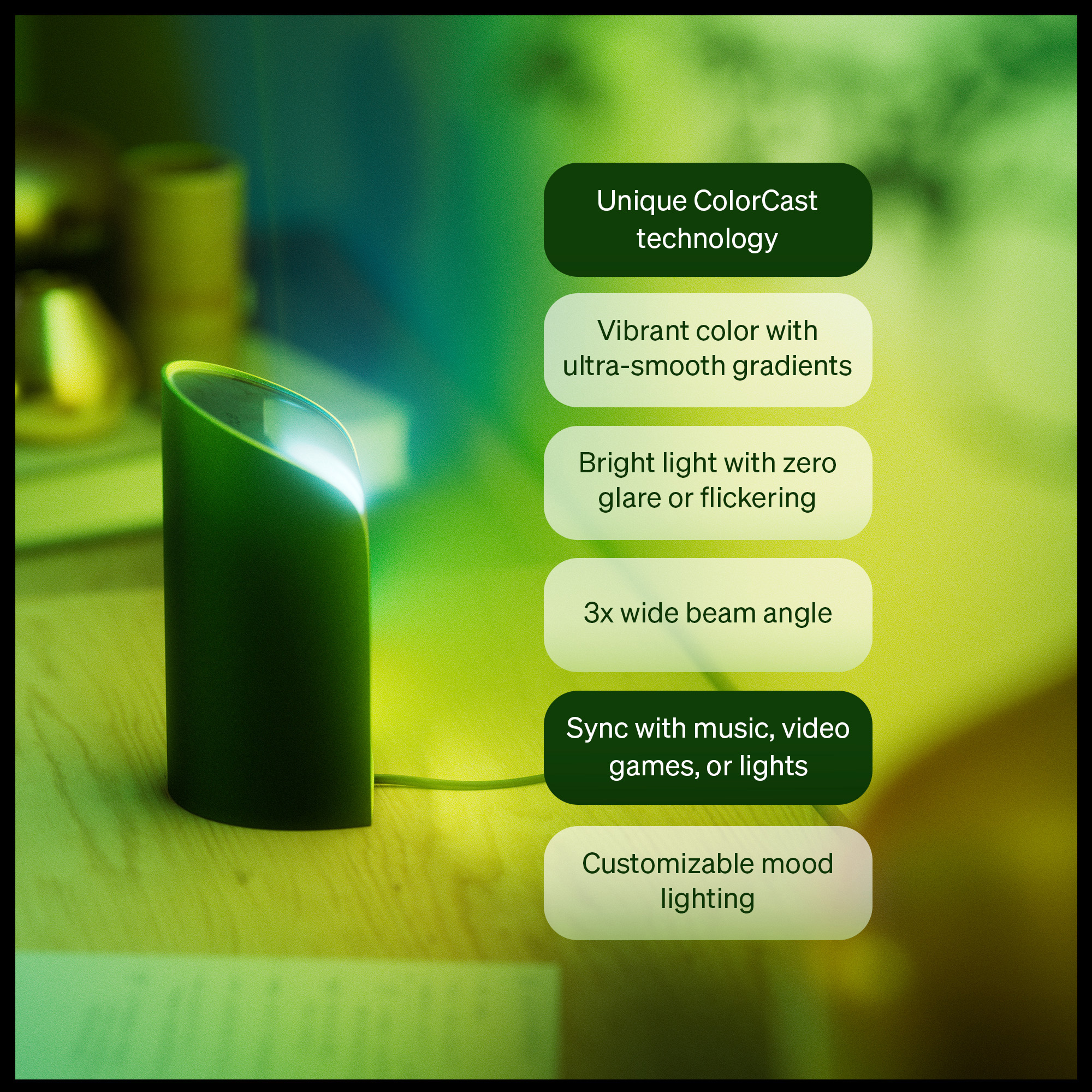 Philips Hue 929003837701 - Intelligente Tischleuchte - Bluetooth - Schwarz - Synthetik, Ansicht 2