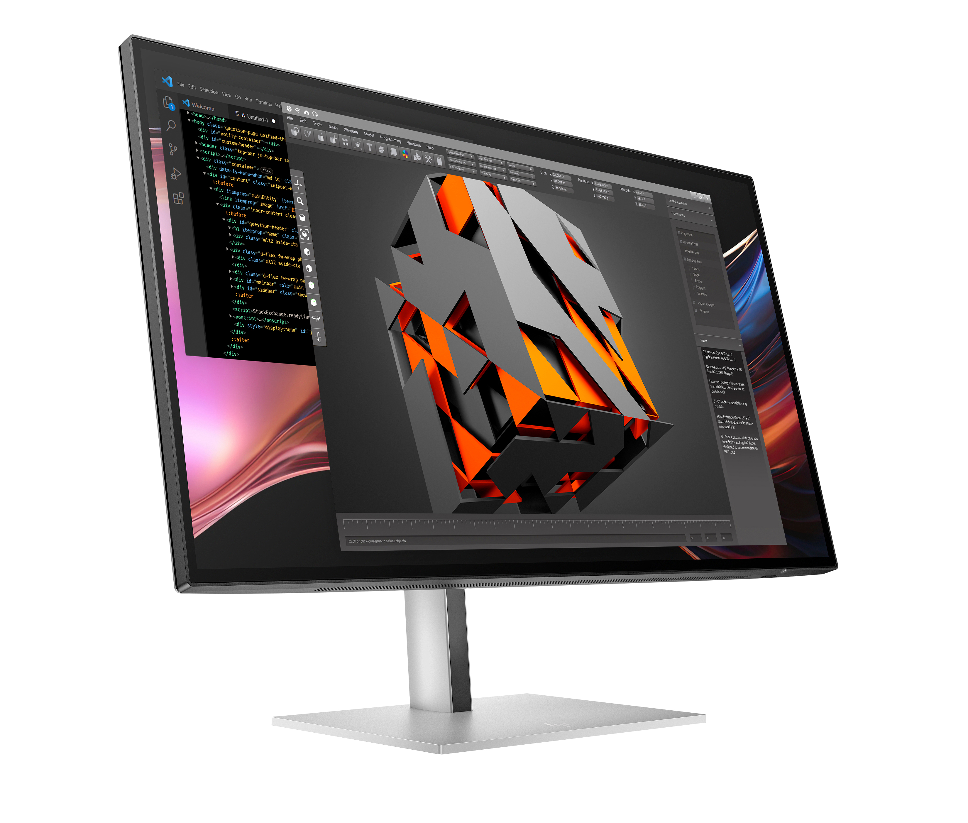 HP 727pu - Series 7 Pro - LED-Monitor - 68.6 cm (27), Ansicht 2