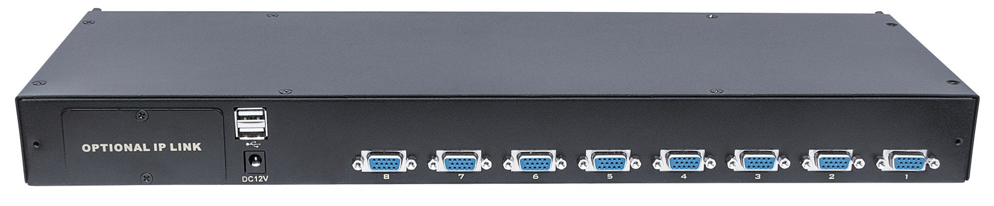 Intellinet Modularer 8-Port KVM-Switch mit VGA-Schnittstelle, Zur Verwendung mit Intellinet Rackmount LCD-Konsolen, Ansicht 3