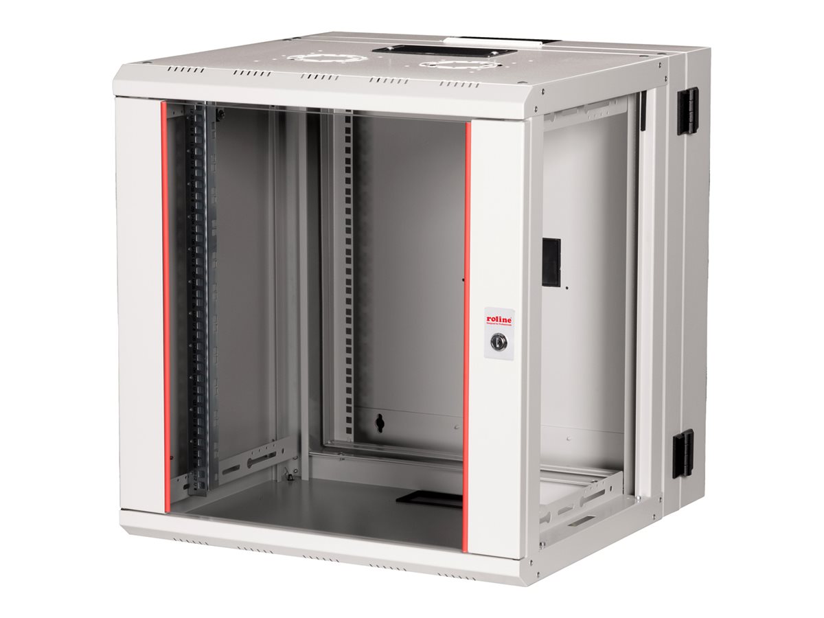 ROLINE 19 Zoll Wandgehäuse Pro 12 HE 600x600 BxT zweiteilig schwenkbar grau - Wandgehäuse, Ansicht 5