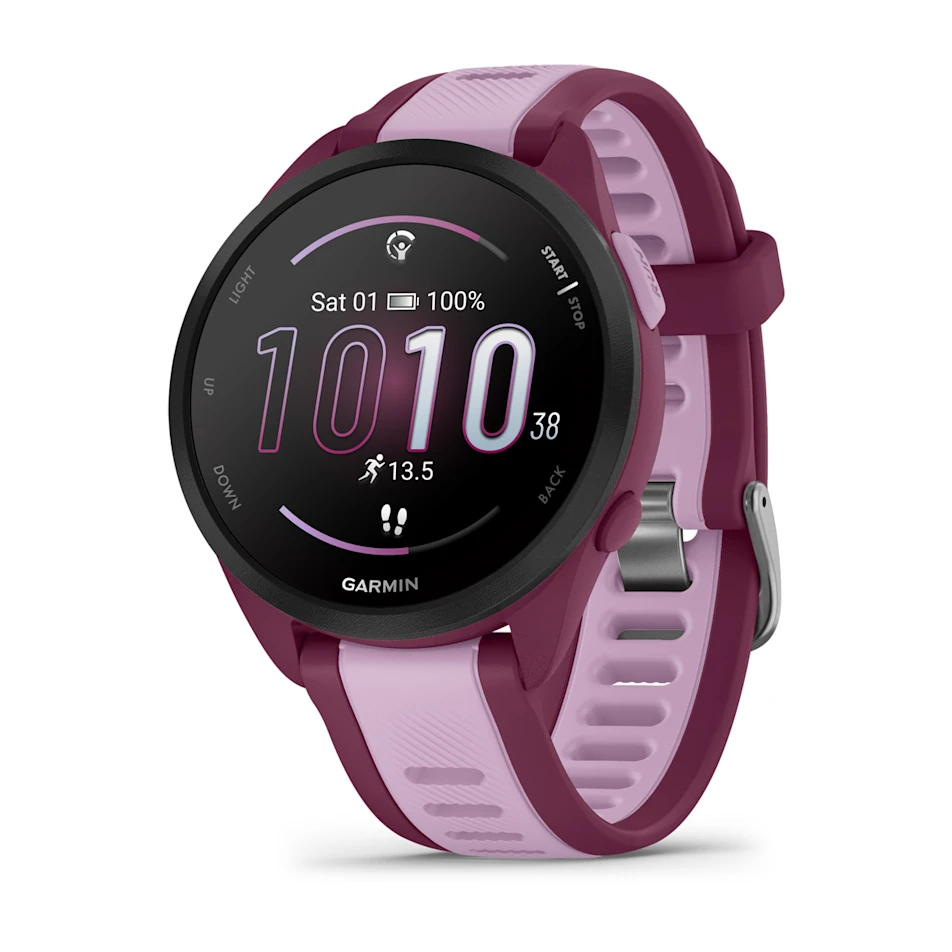Garmin Forerunner 165 Music - Berry - Sportuhr mit Band - Flieder - Handgelenkgröße: 126-203 mm - Anzeige 3 cm (1.2), Ansicht 2