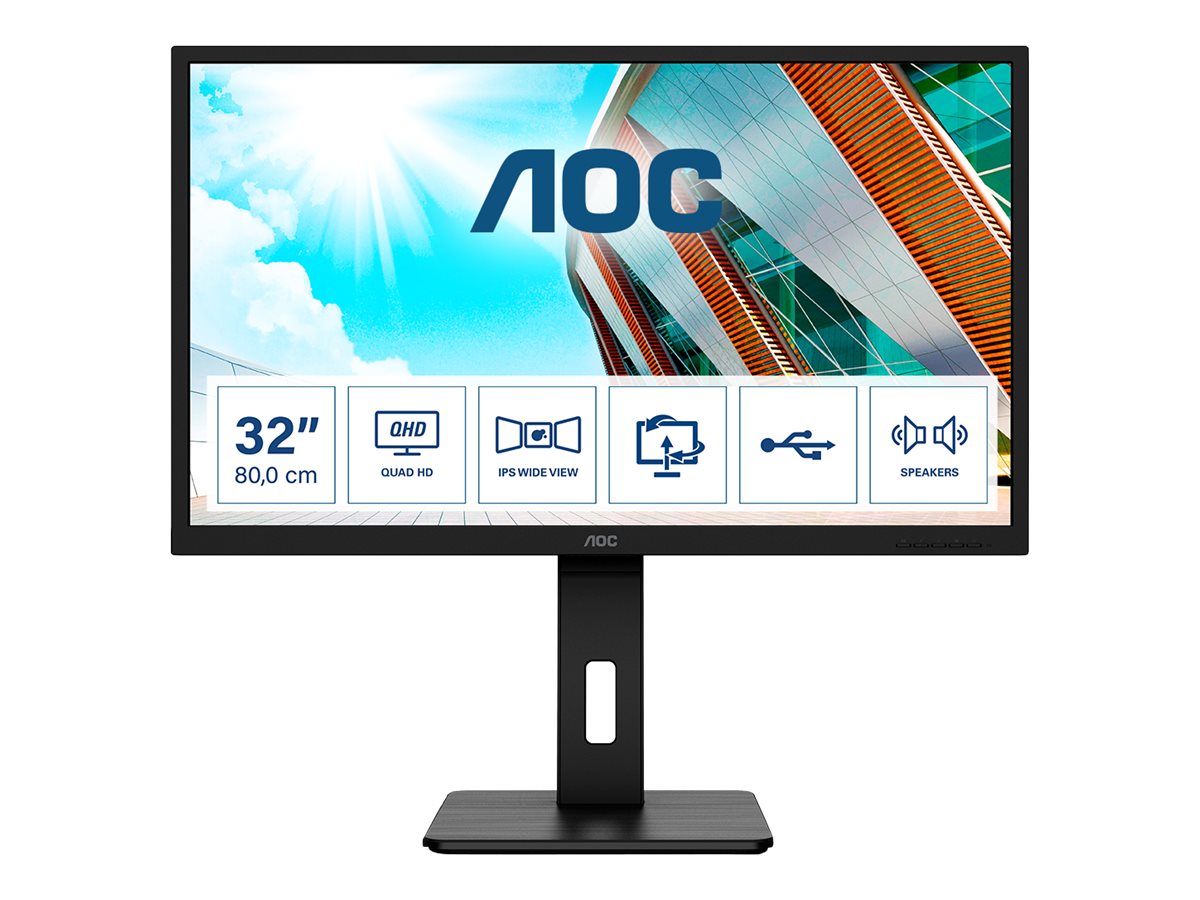 AOC Q32P2 - LED-Monitor - 80 cm (31.5") - 2560 x 1440 QHD @ 75 Hz
