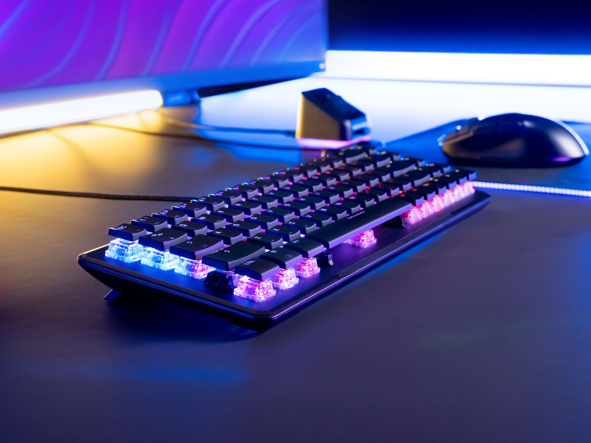 Turtle Beach Vulcan II Mini Black Red Switch - Tastatur - Optisch - TL: Deutsch, QWERTZ, Ansicht 3
