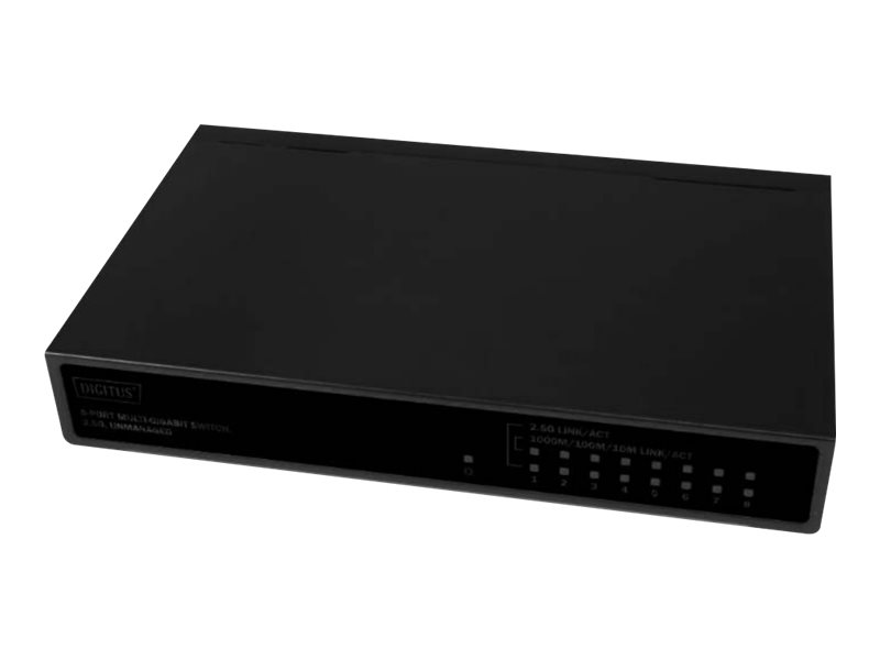 DIGITUS DN-80230 - Switch - unmanaged - 8 x 10/100/1000/2.5G - Desktop, wandmontierbar