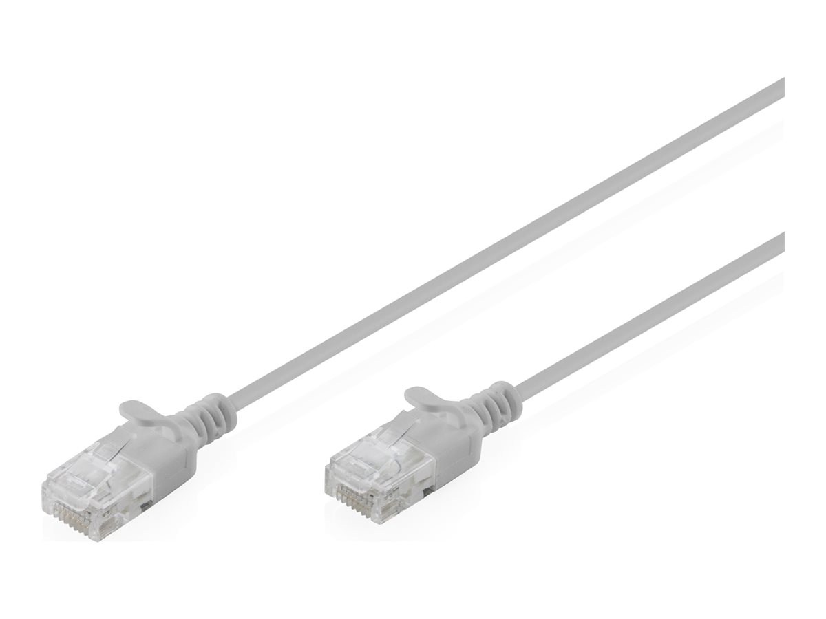 DIGITUS CAT 6 U-UTP Slim Patchkabel, 0,3 m, Grau, 10 Stück