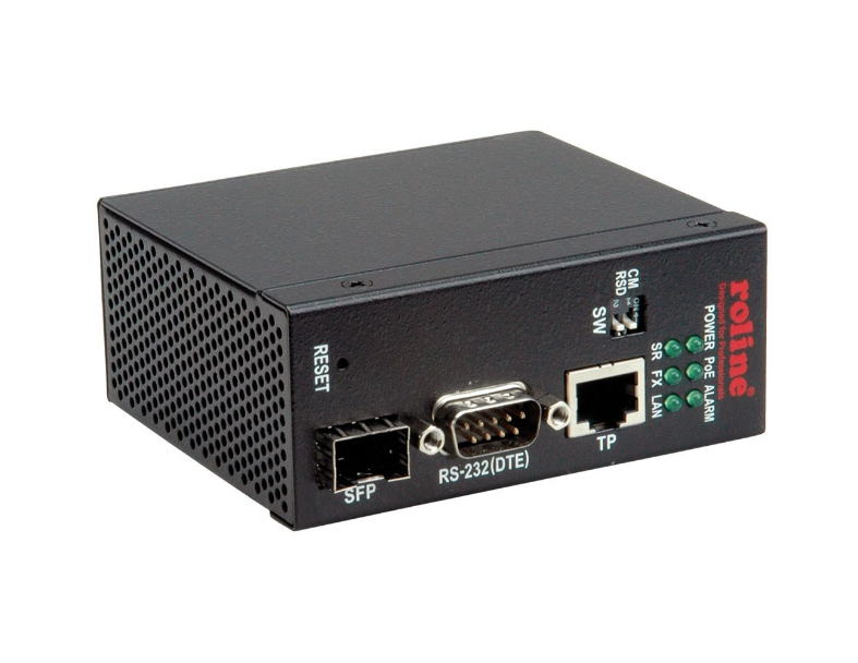 ROLINE Industrie Konverter - Medienkonverter - 100Mb LAN - 10Base-T, 100Base-TX, 100Base-X - RJ-45, SFP (mini-GBIC), Ansicht 2