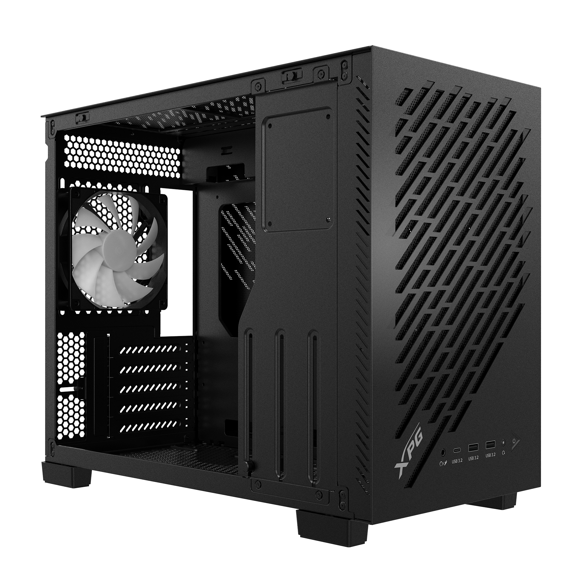 XPG Geh Valor Air Nano ITX Midi Tower schwarz retail - Midi/Minitower - ATX, Ansicht 3