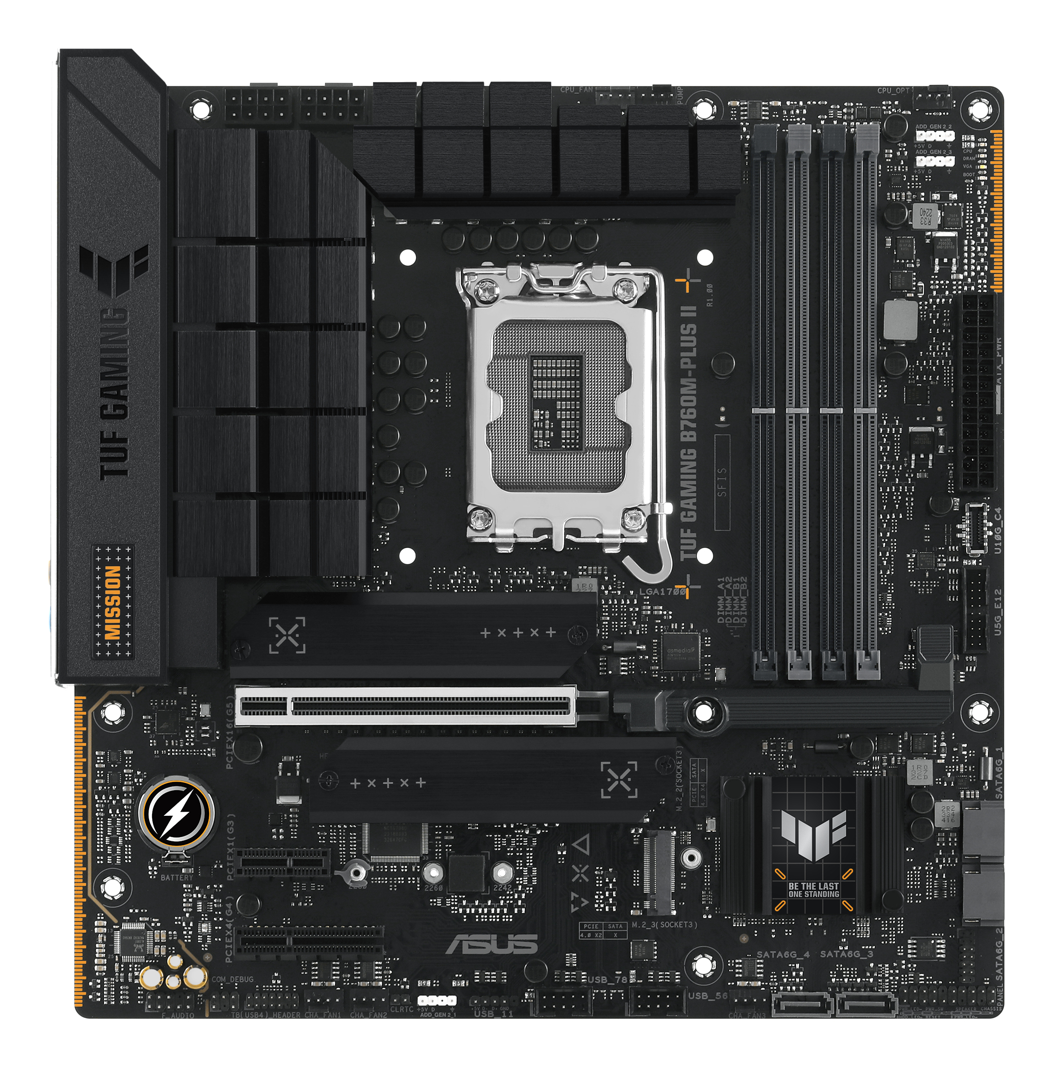 ASUS TUF GAMING B760M-PLUS II - Motherboard - micro ATX - LGA1700-Sockel - B760 Chipsatz, Ansicht 3