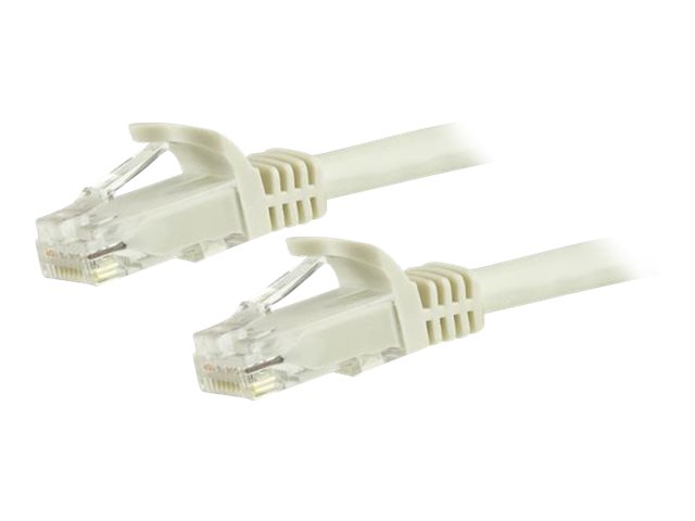 StarTech.com 15m CAT6 Ethernet Cable, 10 Gigabit Snagless RJ45 650MHz 100W PoE Patch Cord, CAT 6 10GbE UTP Network Cable w/Strain Relief, White, Wiring is UL Certified/TIA - Category 6 - 24AWG (N6PATC15MWH)