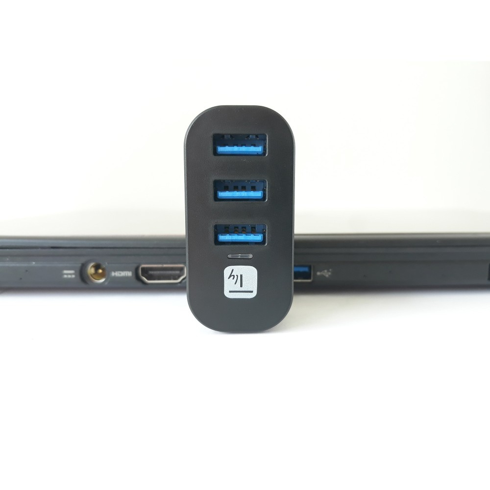 Techly Mini Rotating Hub with 3 USB 3.0 Ports Juodas, Ansicht 3