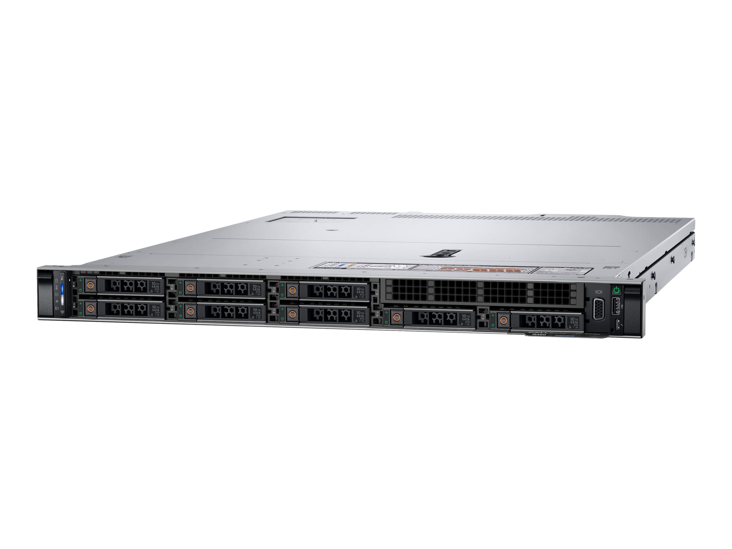 Dell PowerEdge R450 - Server - Rack-Montage - 1U - zweiweg - 1 x Xeon Silver 4310 / 2.1 GHz