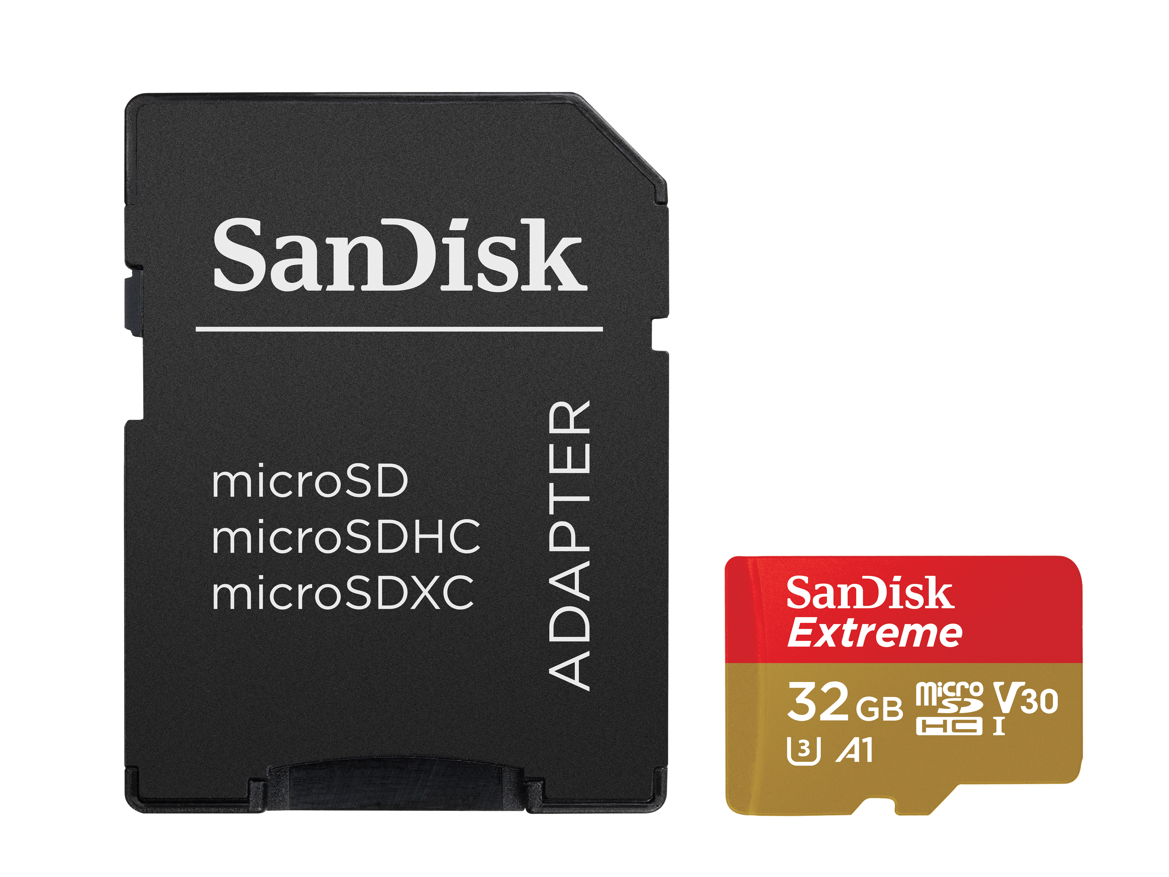 SanDisk Extreme - Flash-Speicherkarte (microSDHC/SD-Adapter inbegriffen), Ansicht 2