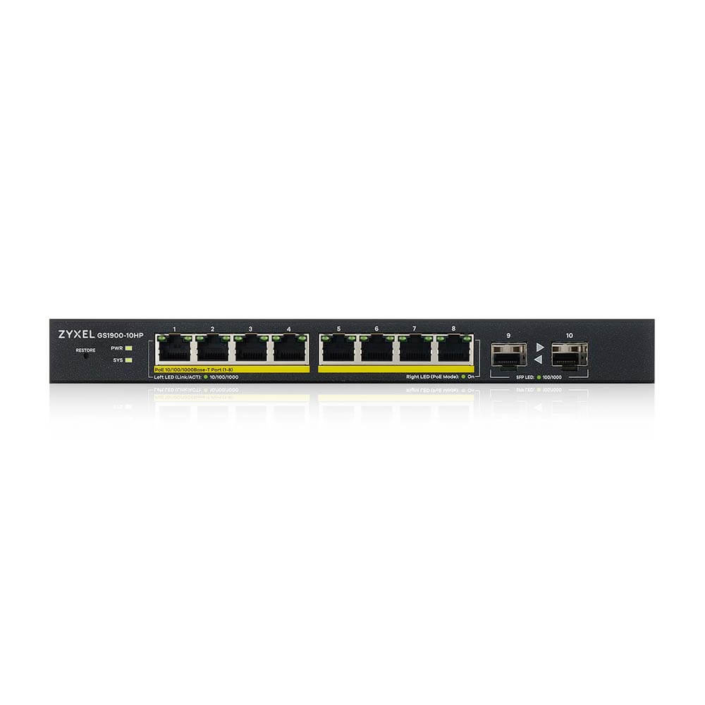 ZyXEL GS1900-10HP - Switch - Smart - 8 x 10/100/1000 (PoE+), Ansicht 3