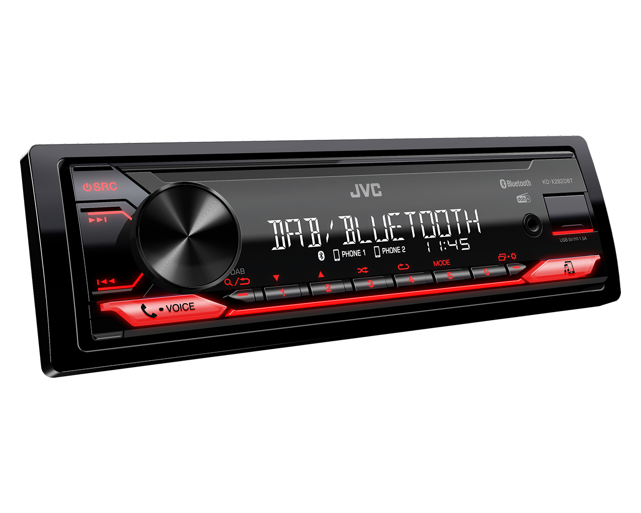 JVC KD-X282DBT - Auto - Digital Receiver - im Armaturenbrett, Ansicht 2