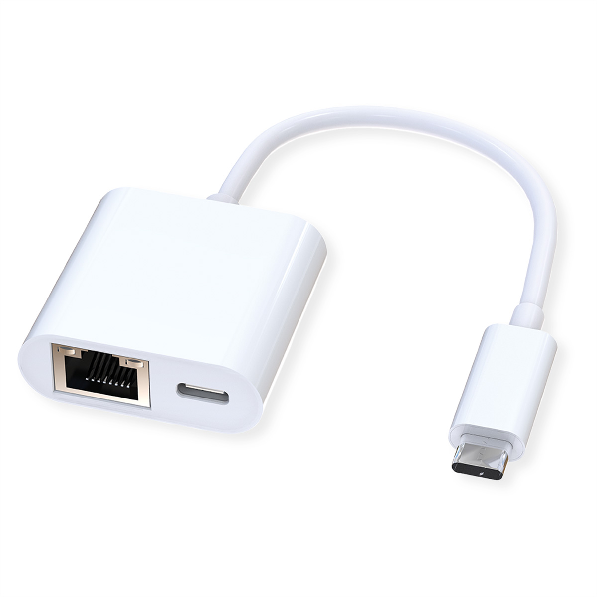 ROLINE USB 3.2 Gigabit Eth. Konverter+ 1x PD Port 100W - Digital/Daten - Netzwerk