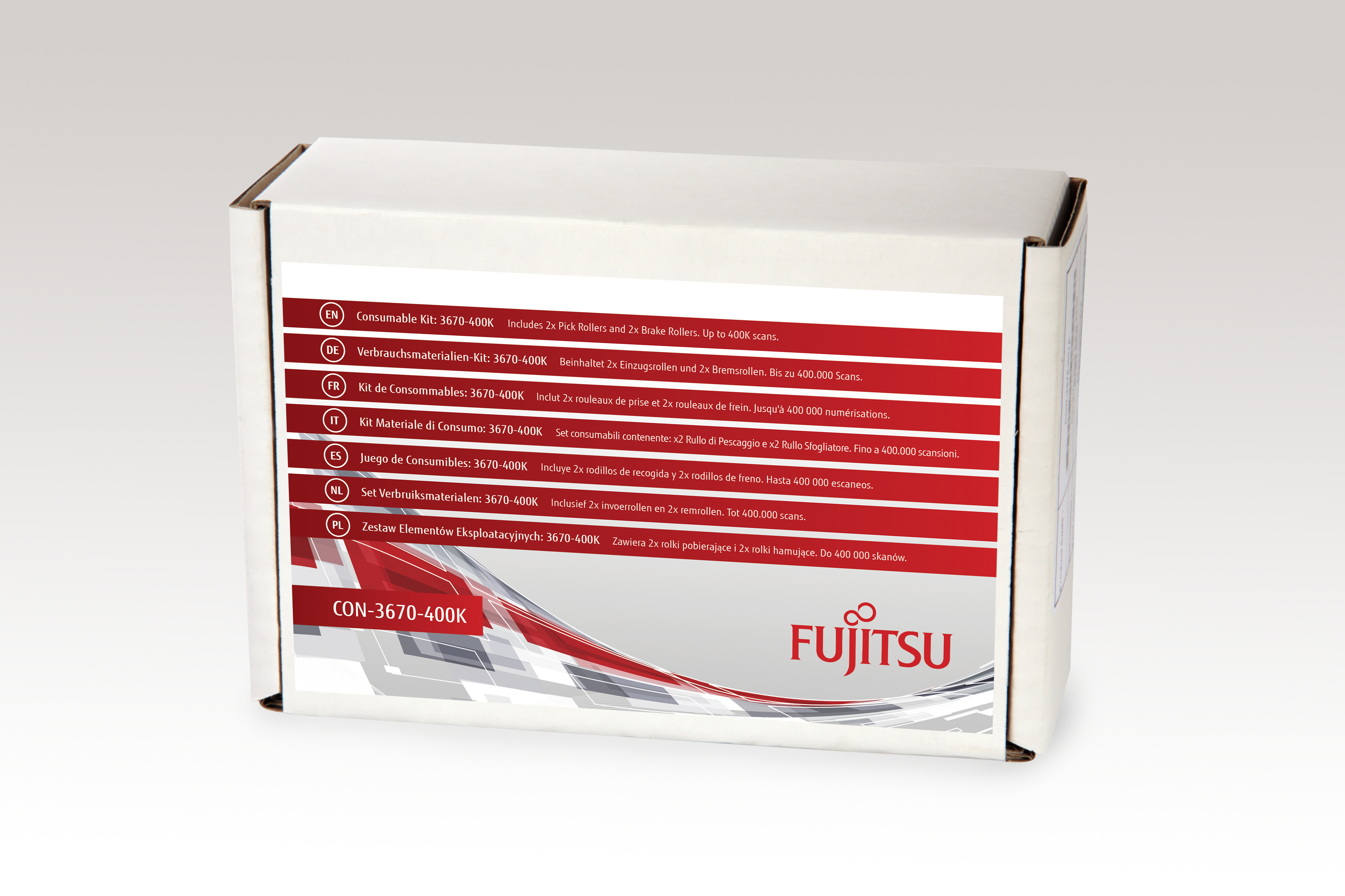 Fujitsu Verbrauchsmaterialien-Kits, Verbrauchsmaterialienset, Mehrfarbig