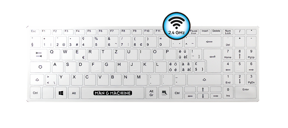 Man-Machine Man & Machine Its Cool Flat - Tastatur - kabellos - TL: Deutsch, QWERTZ, Ansicht 4