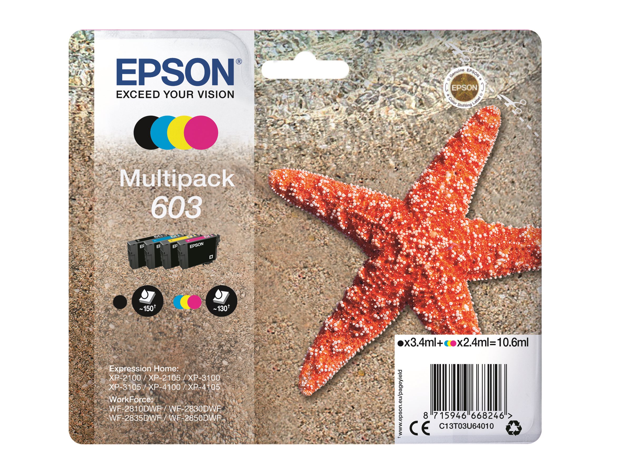 Epson 603 Multipack - 4er-Pack - Schwarz, Gelb, Cyan, Magenta