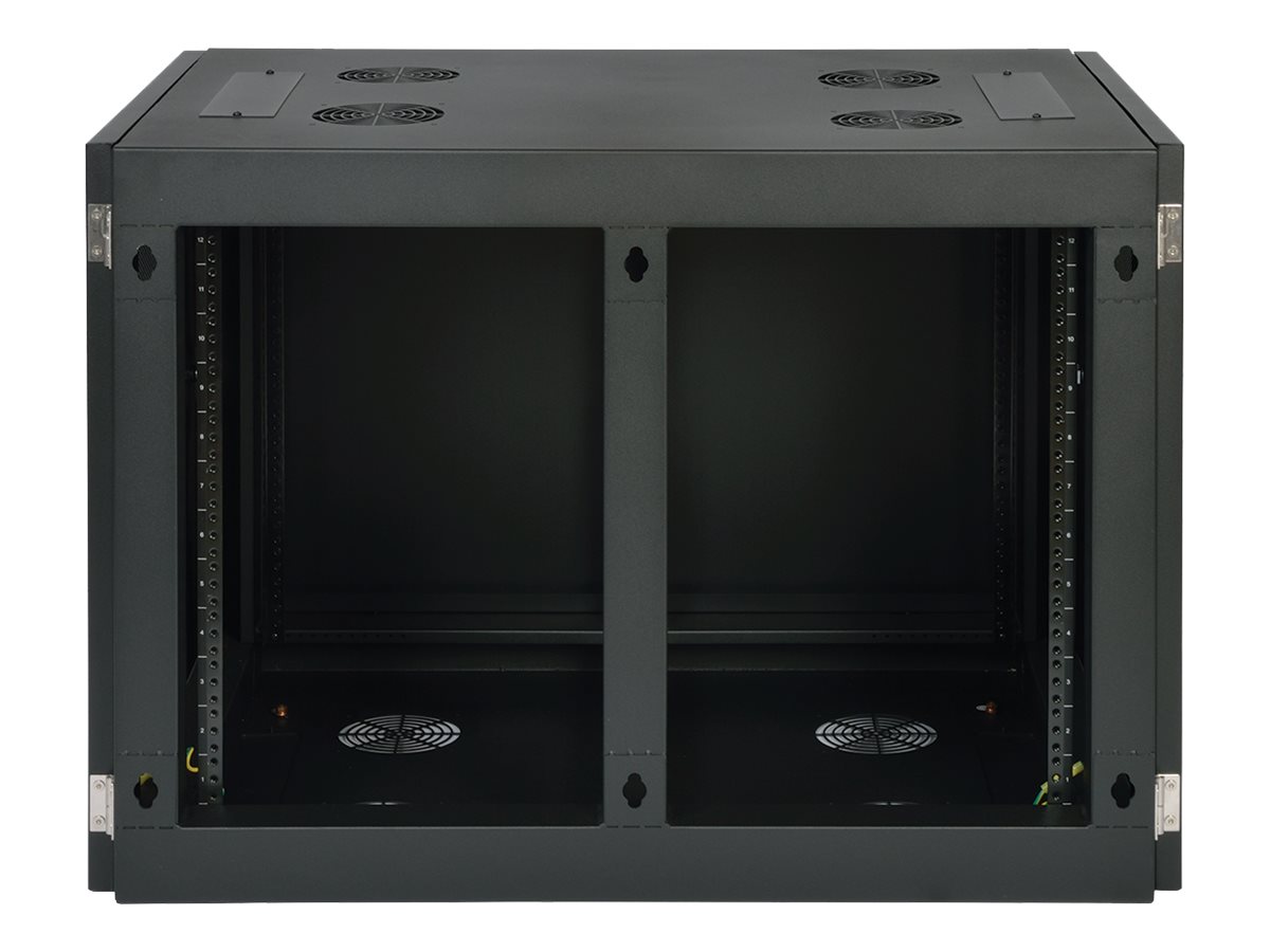 Tripp Eaton Tripp Lite Series 12U Wall Mount Rack Enclosure Server Cabinet Side Mount Wallmount - Schrank Netzwerkschrank - geeignet für Wandmontage - Schwarz - 12U - 48.3 cm (19)