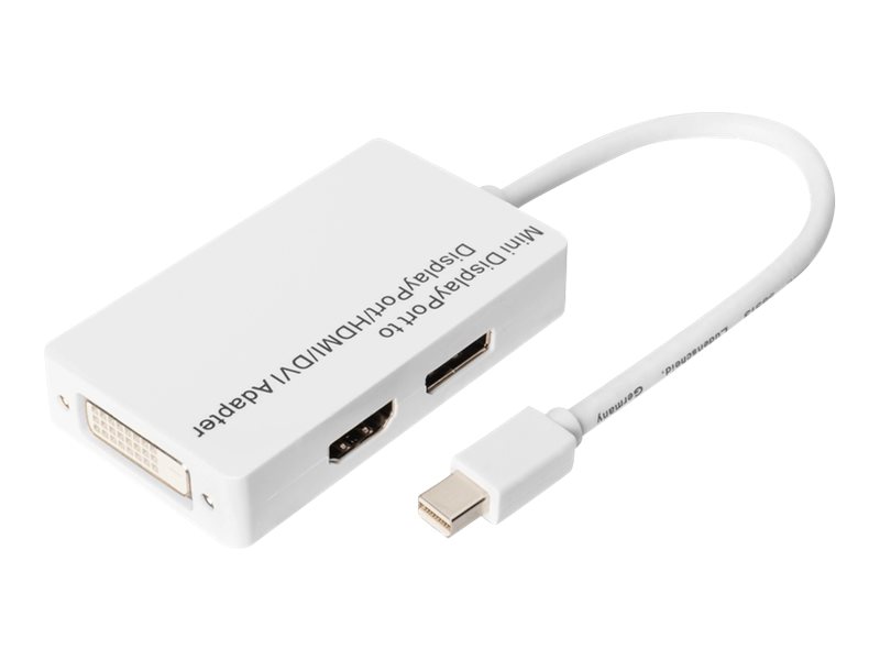 DIGITUS Mini DisplayPort Adapter / Konverter - Mini DP auf DisplayPort, HDMI + DVI