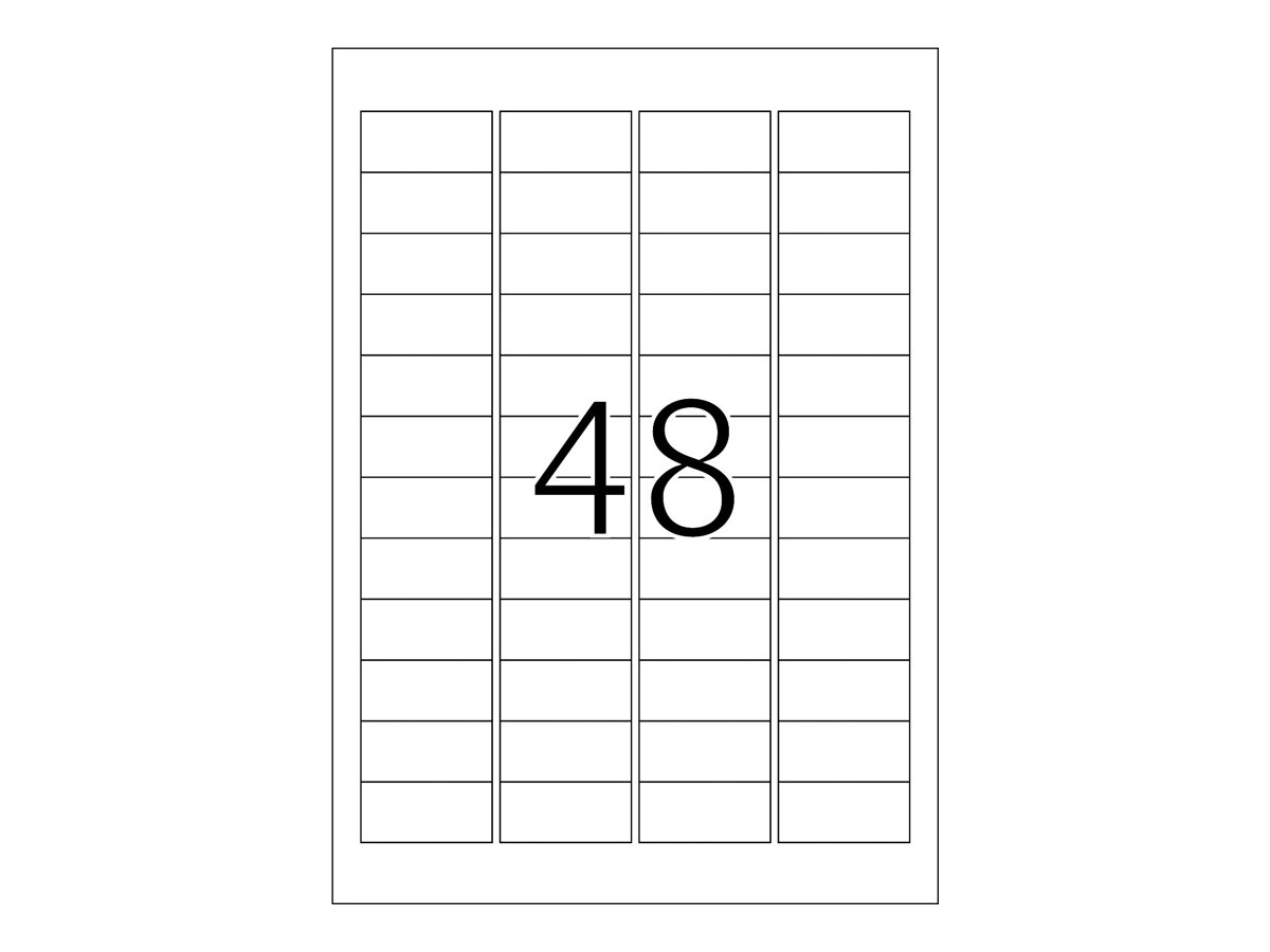 HERMA Special - Weiß - 45.7 x 21.2 mm 1200 Etikett(en) (25 Bogen x 48)
