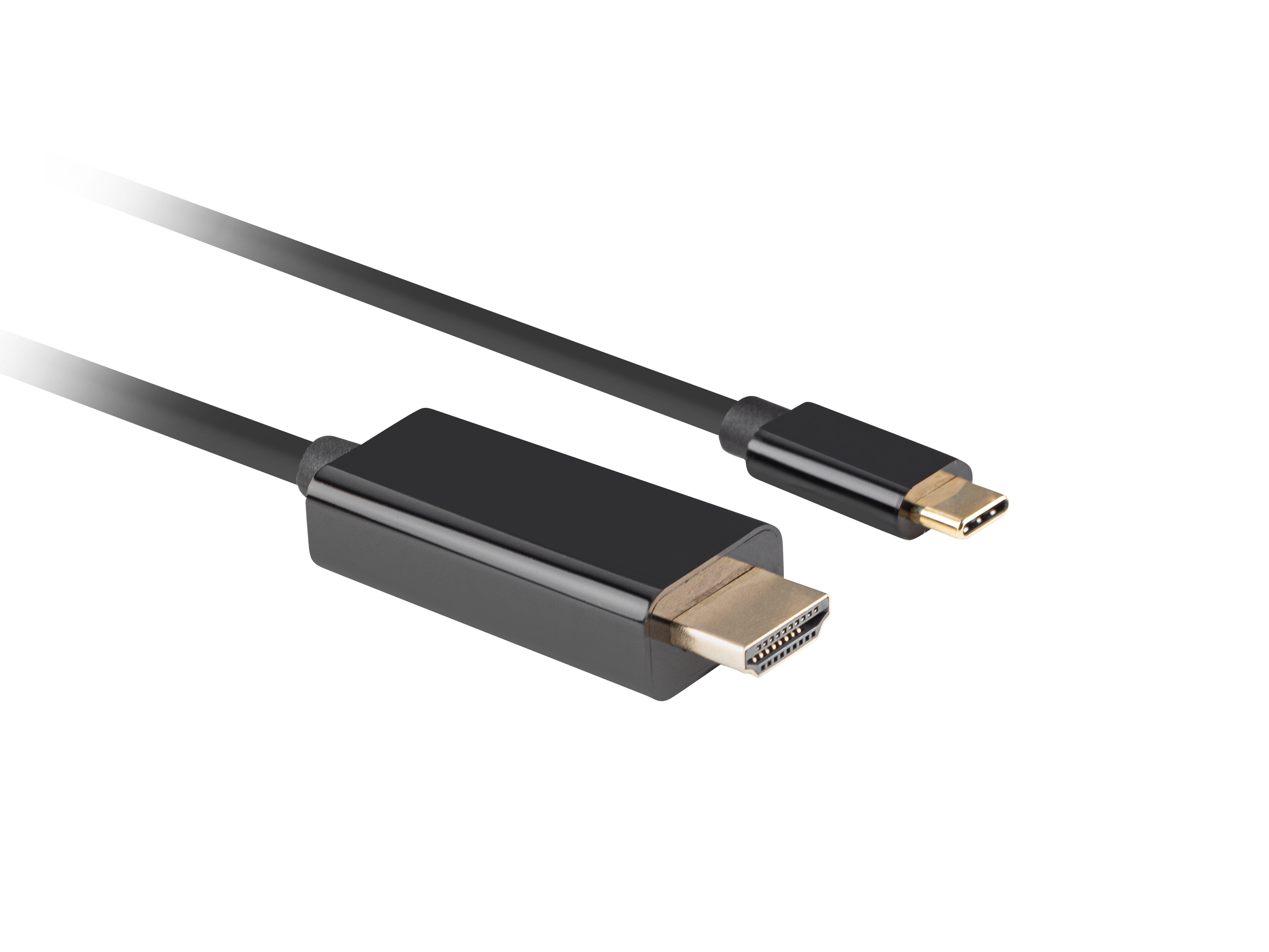 Lanberg CA-CMHD-10CU-0030-BK - 3 m - USB Typ-C - HDMI - Männlich - Männlich - Gerade, Ansicht 2
