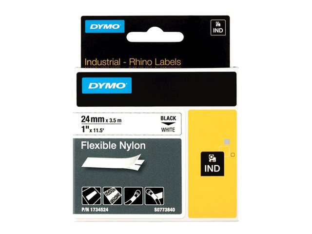 Dymo Rhino - Nylon - weiß - Roll (2.4 cm x 3.5 m) 1 Kassette(n) Flexitape, Ansicht 2
