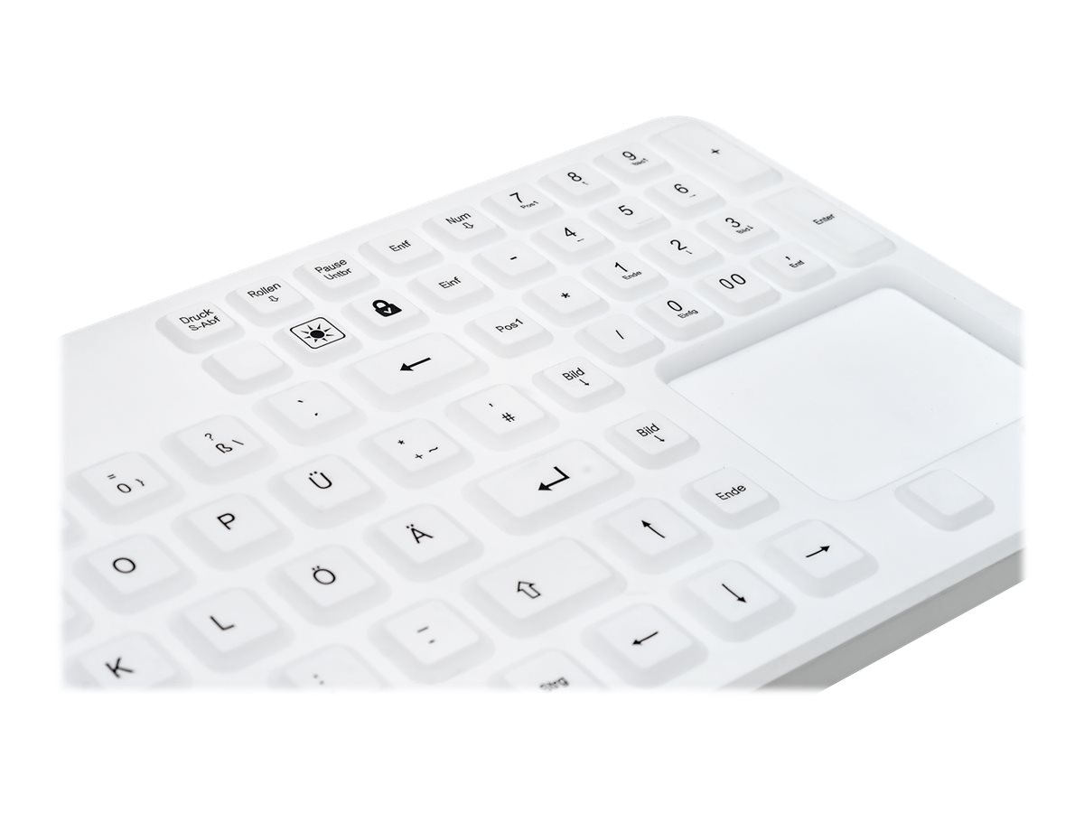 GETT CleanType Prime Touch+ TKG-109-GCQ-PR-TOUCH-KGEH-WHITE-IP68-MAG-BACKL-USB-CH - TL: Schweiz, QWERTZ, Ansicht 4
