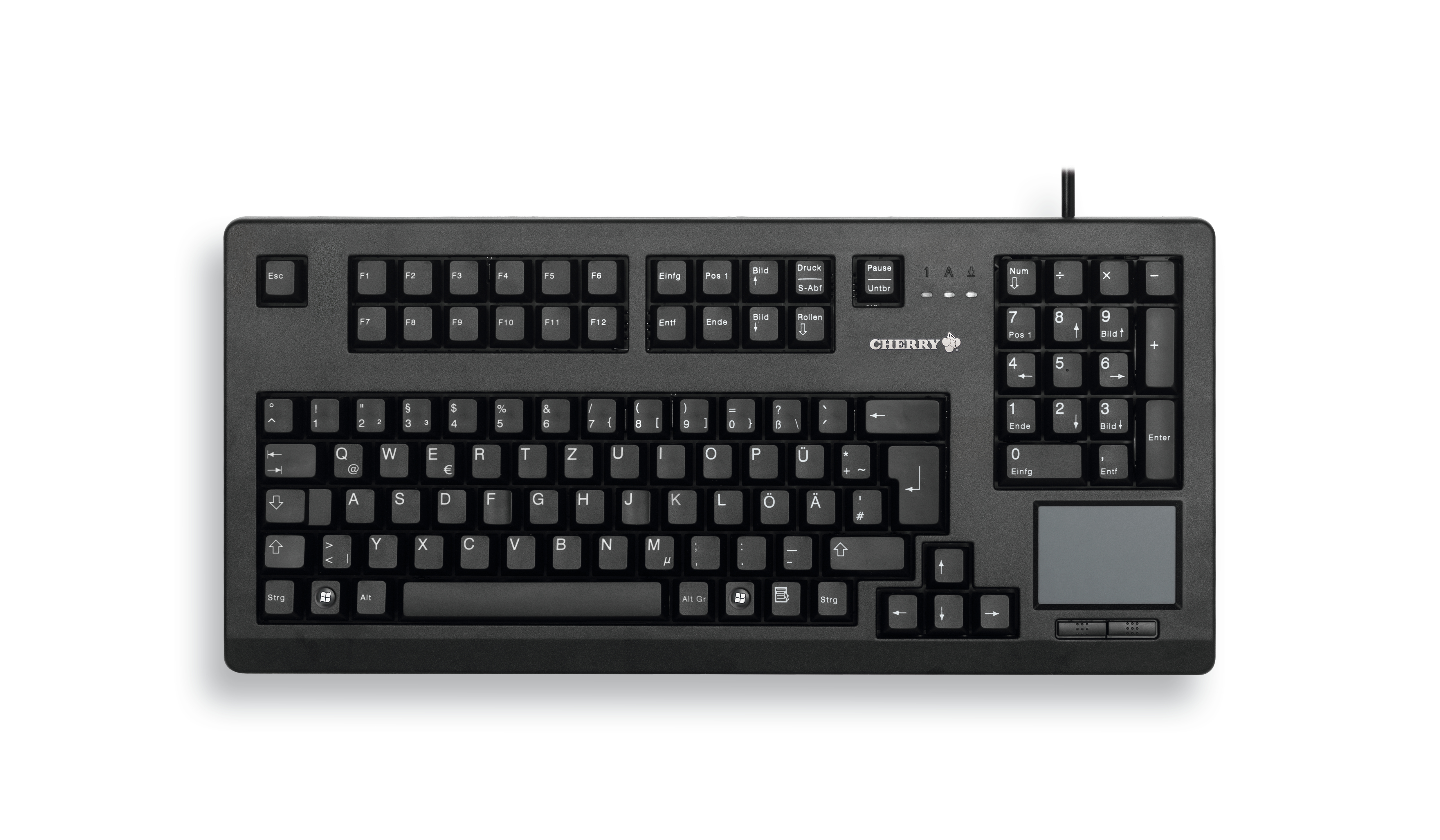 Cherry TouchBoard G80-11900, Volle Größe (100%), Kabelgebunden, USB, Mechanischer Switch, QWERTY, Schwarz