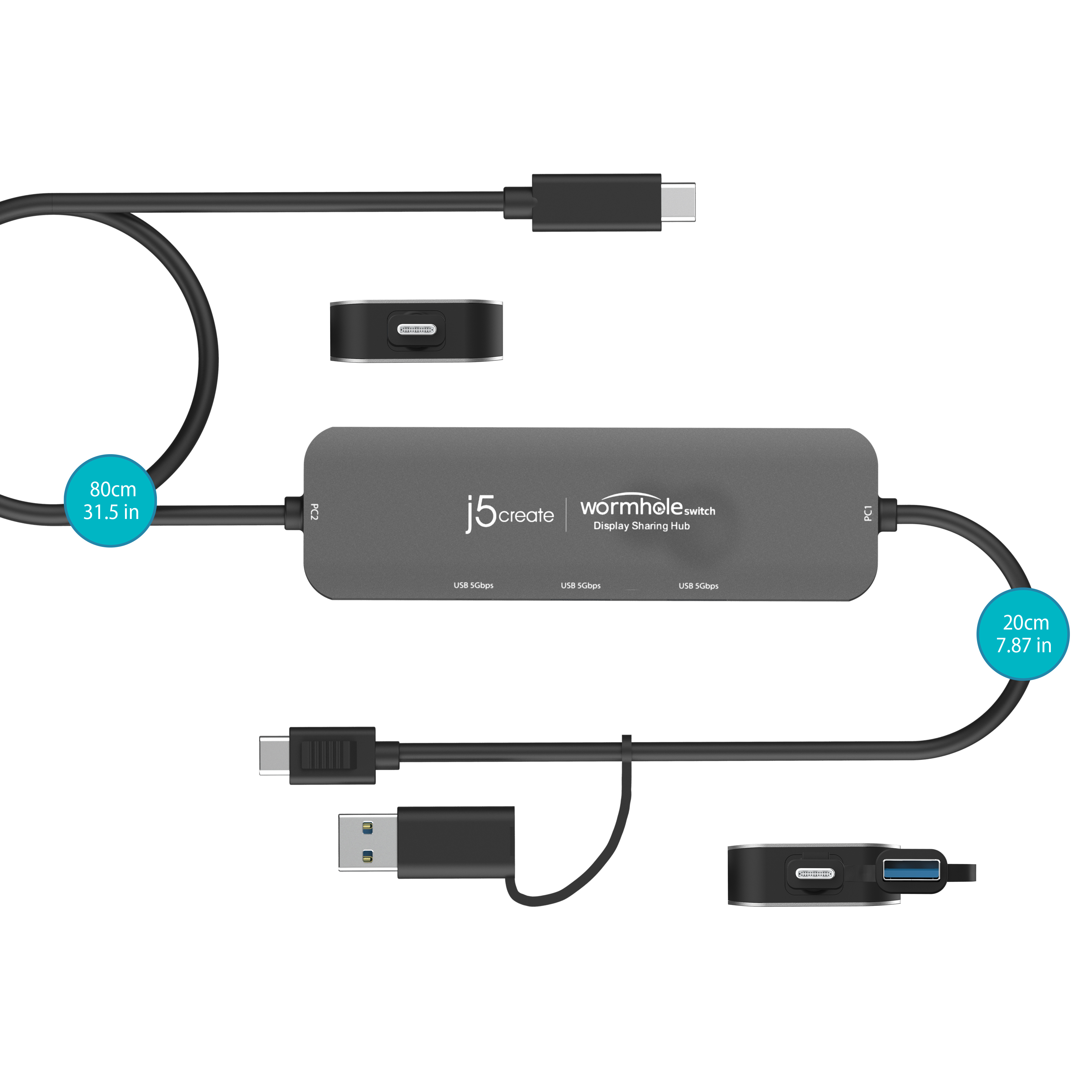 j5create Wormhole Switch JCH462 - KVM-/USB-Switch, Ansicht 4