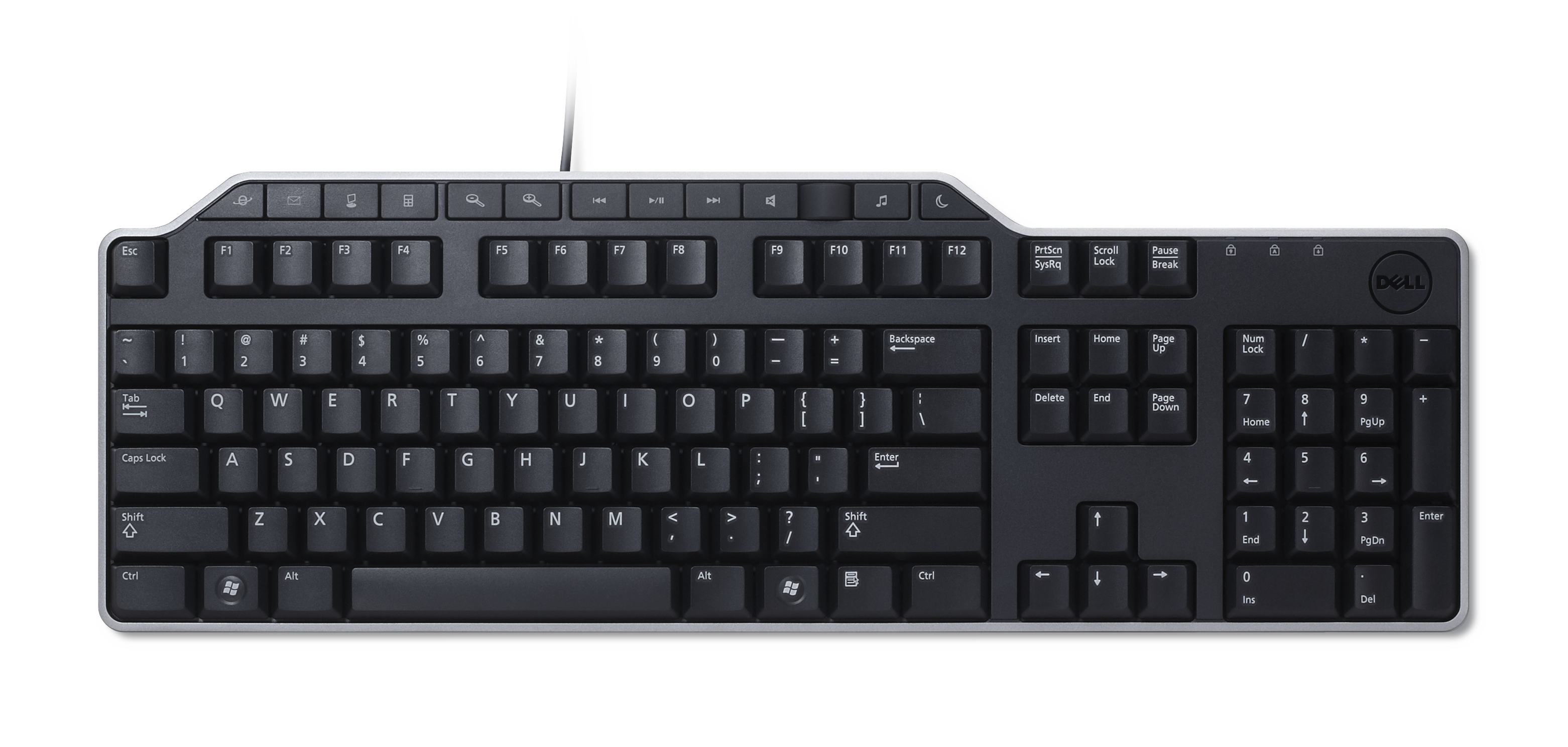 Dell KB522, Volle Größe (100%), USB, Membran Key Switch, QWERTY, Schwarz