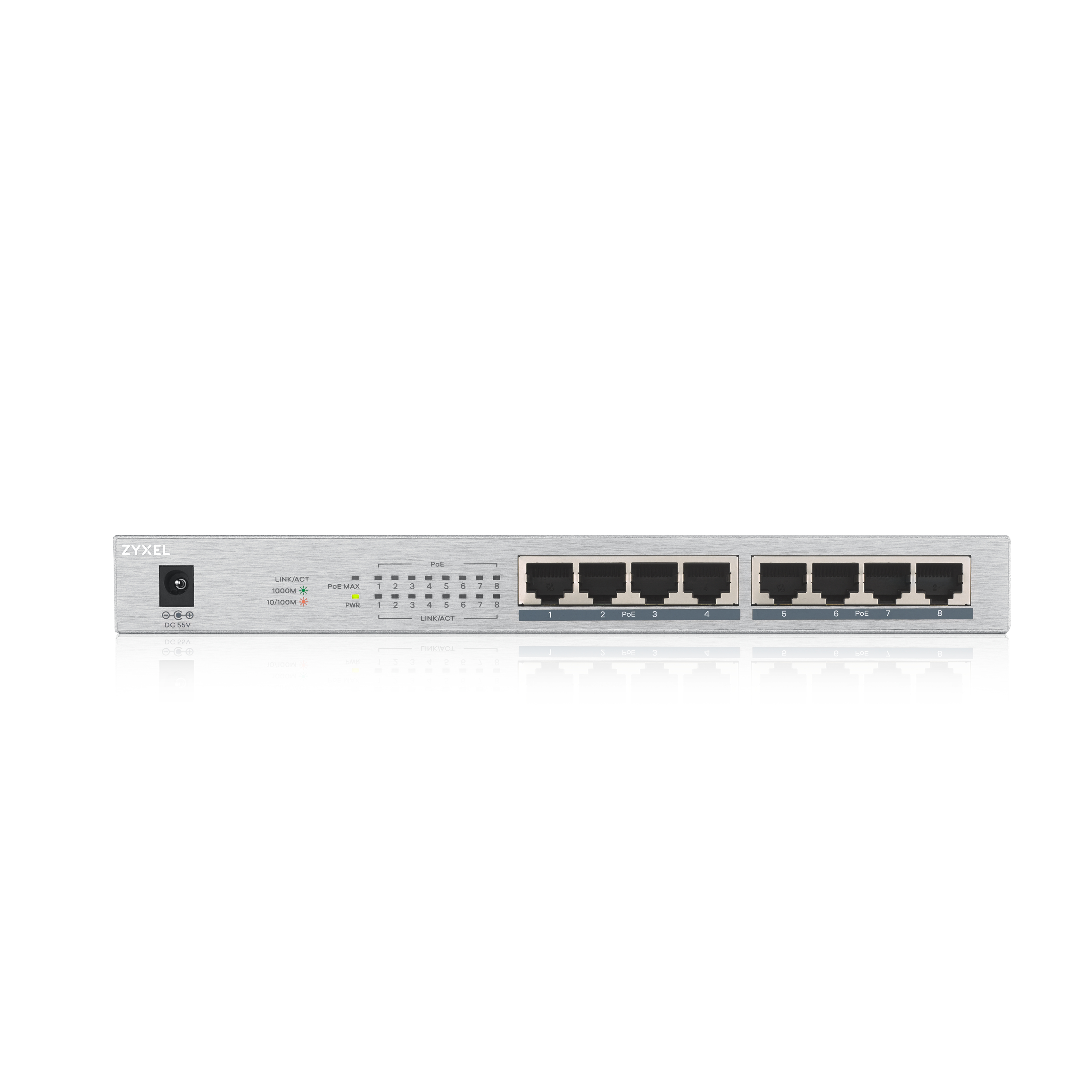 ZyXEL GS1008HP - Switch - 8 x 10/100/1000 (PoE+), Ansicht 2