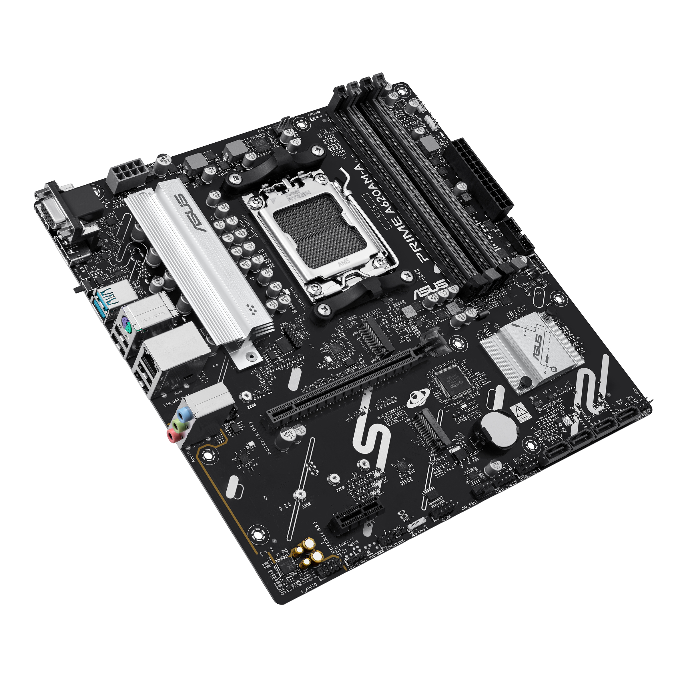 ASUS PRIME A620AM-A-CSM - Motherboard - micro ATX - Socket AM5 - AMD A620A Chipsatz - Gigabit LAN, Ansicht 4