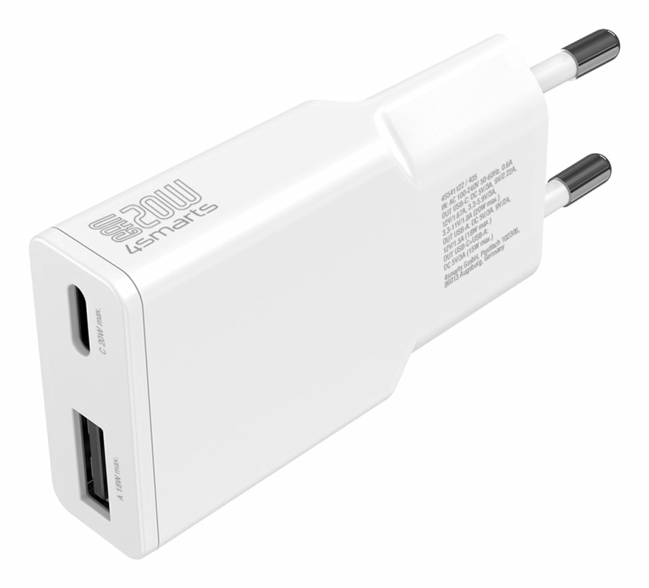 4smarts Netzladegerät PDPlug Duos Slim 20W GaN 1C, Ansicht 3
