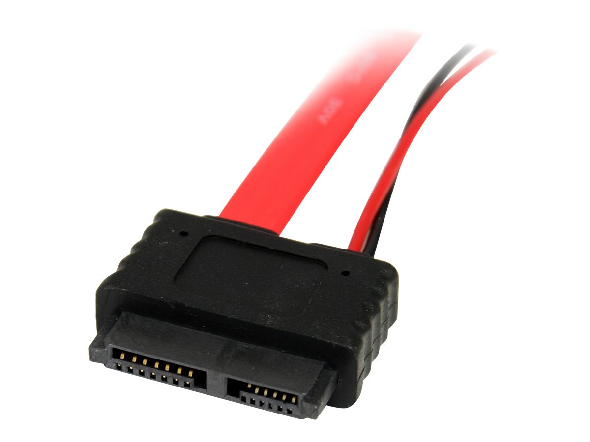 StarTech.com 30 cm Slimline SATA auf SATA mit LP4-Stromkabel  Adapter  Kombikabel - SATA-Kabel - Serial ATA 150300600 - Slimline SATA (W)
