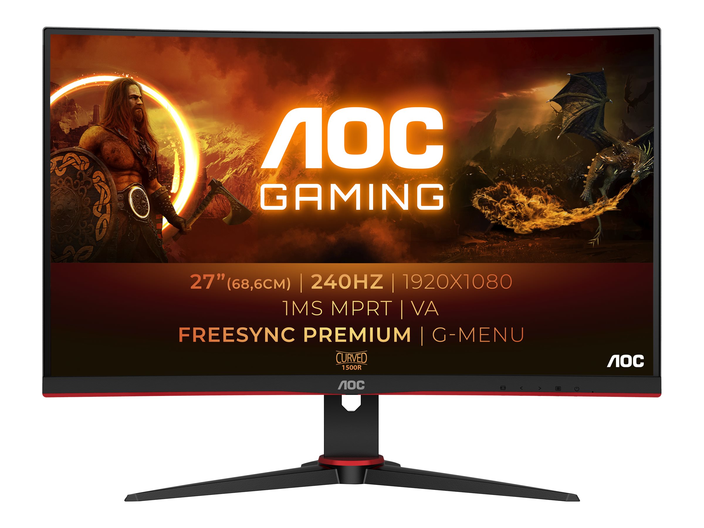 AOC Gaming C27G2ZE/BK - LED-Monitor - gebogen - 68.6 cm (27")