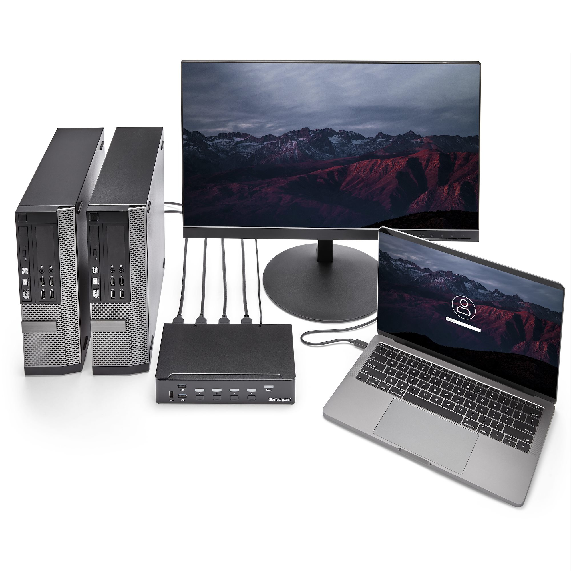 StarTech.com 4 Port HDMI KVM Switch - HDMI KVM Umschalter mit USB 3.0 Hub, Ansicht 4
