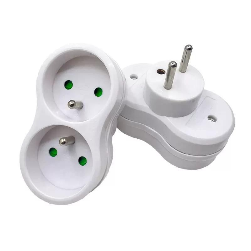 MicroConnect Plug EU to 2French Type E White, Ansicht 2