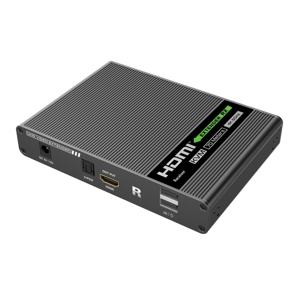 Techly IDATA HDMI-KVM67 - Sender und Empfänger - Kabelgebunden - 70 m - Cat6 - Cat6a - Cat7 - 4096 x 2160 Pixel - 60 Hz, Ansicht 3