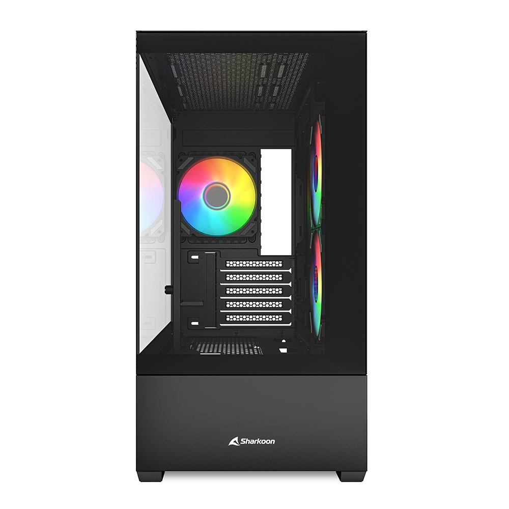 Sharkoon Gehäuse MK6 RGB Micro-ATX 1x Glas schwarz - Midi/Minitower - ATX, Ansicht 2