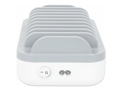 Manhattan Charging Station, 10x Ports: 3x USB-C (up to 18W PD)