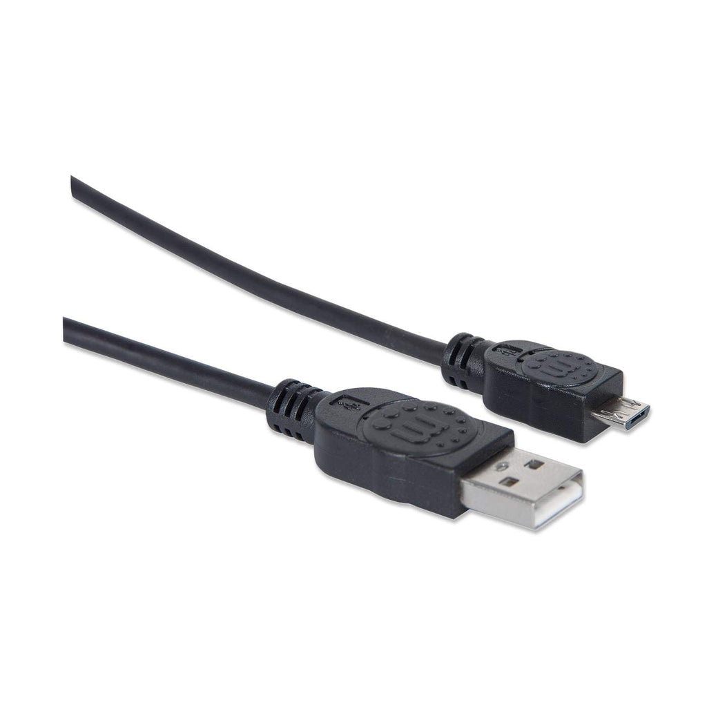 Manhattan USB-A to Micro-USB Cable, 1.8m, Male to Male, Black, 480 Mbps (USB 2.0), Ansicht 4