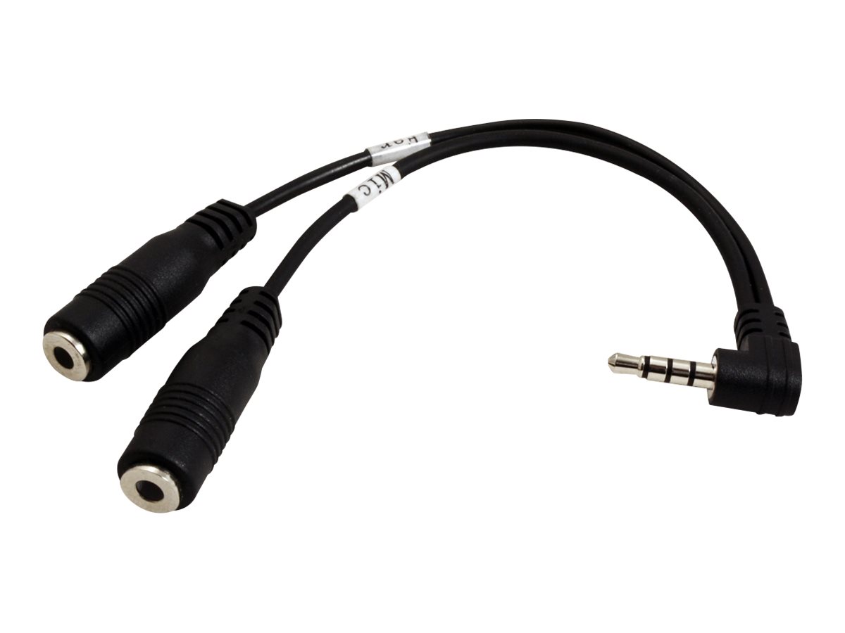ROLINE Headsetadapter - 4-poliger Mini-Stecker männlich zu mini-phone stereo 3.5 mm weiblich