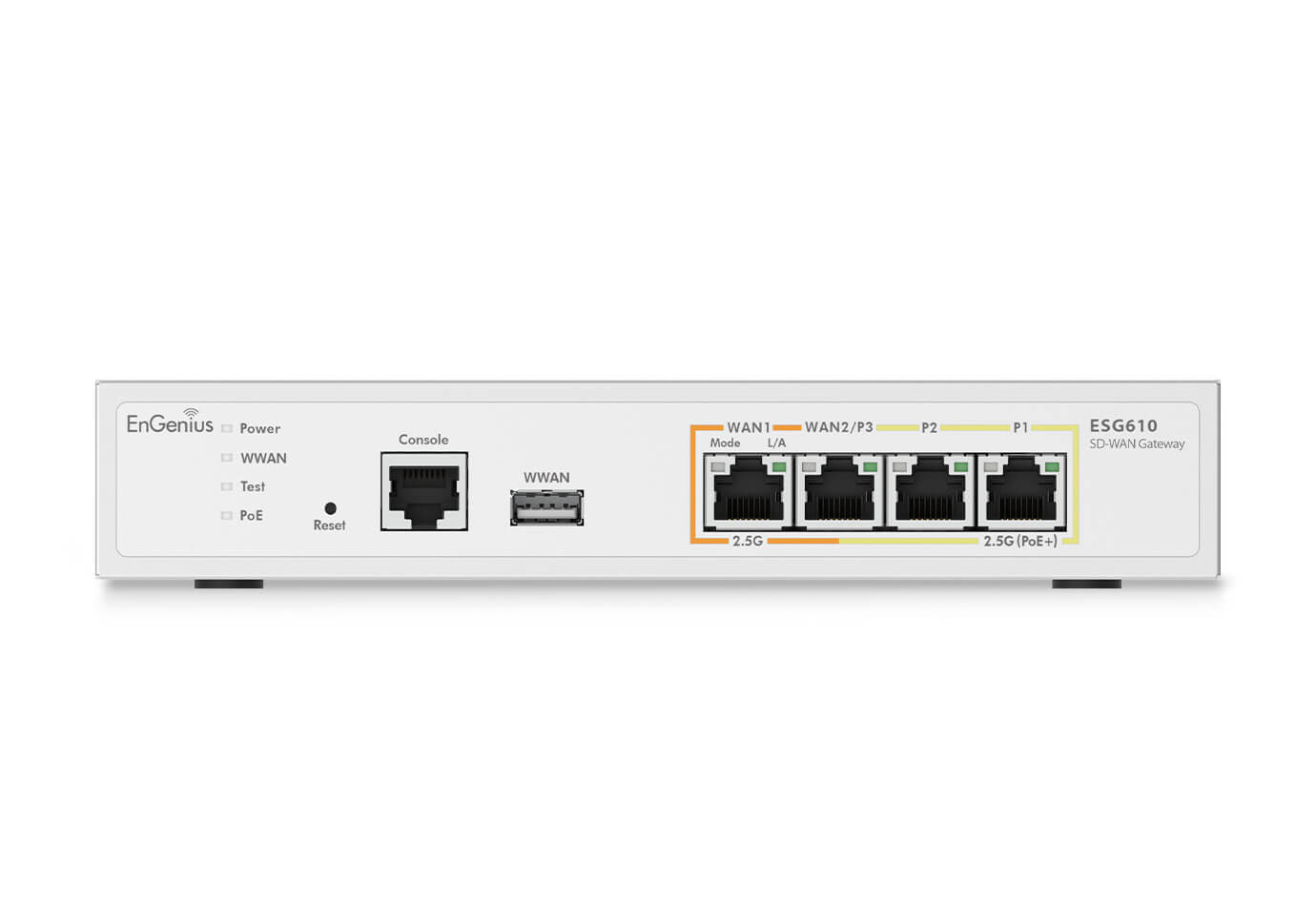 EnGenius Cloud Managed Security Gateway 2 x 2.5 GbE LAN & 2 2.5 WAN. - Gateway - 6,8 Gbps, Ansicht 2