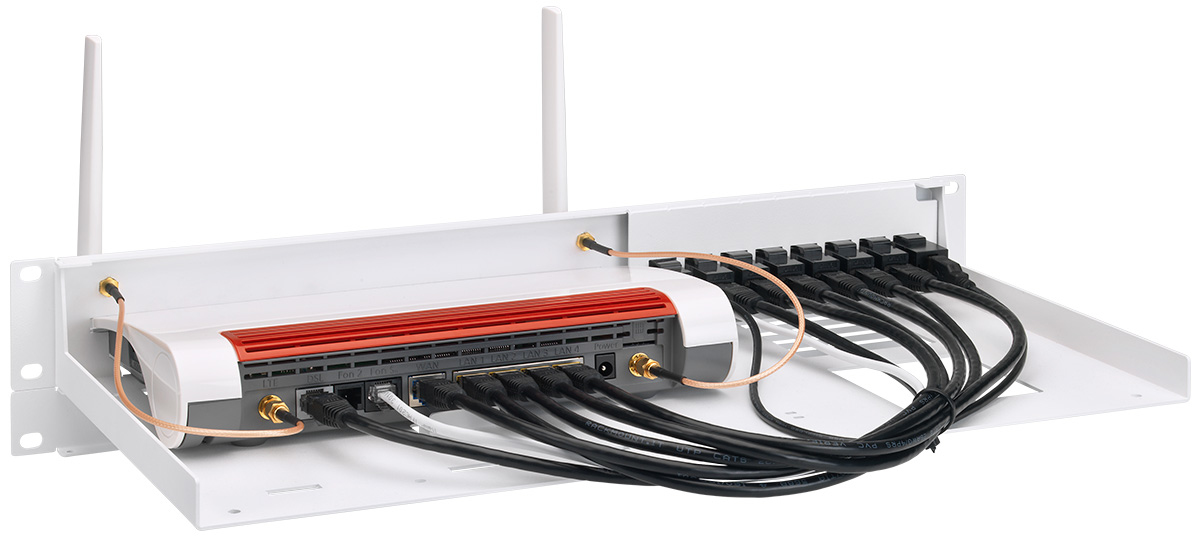 Rackmount.IT RM-FB-T3 - Montageschelle - Weiß - 1.3U/2U - AVM FRITZ!Box 6660 Cable - 6890 - 6890 LTE - 7590 - 482 mm, Ansicht 4